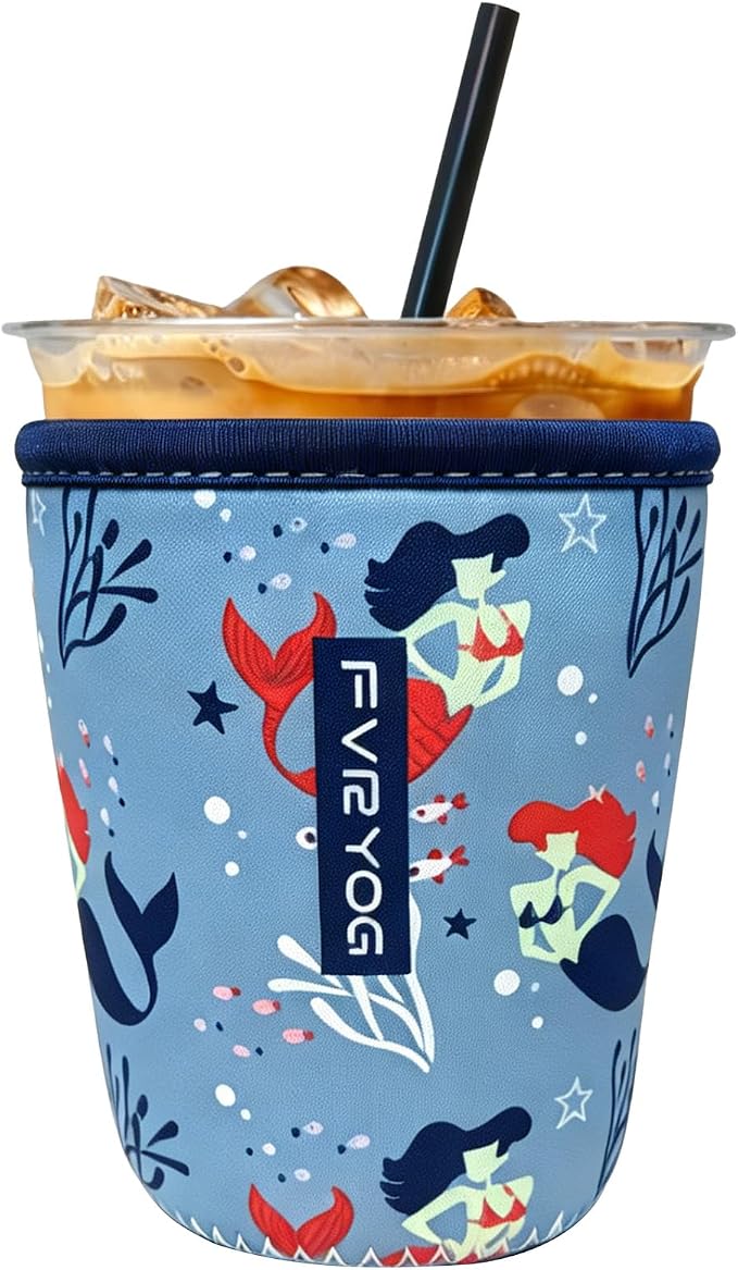 Reusable Insulated Neoprene Iced Coffee Sleeves by Fvryog