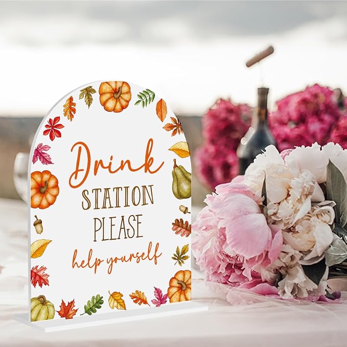 Fall Drink Bar Sign Drink Station Decor - Image 4