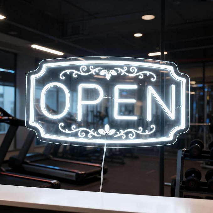 LED Neon Open Signs for Business Window Wall Door, Light Up Open Lights Sign by Unknown