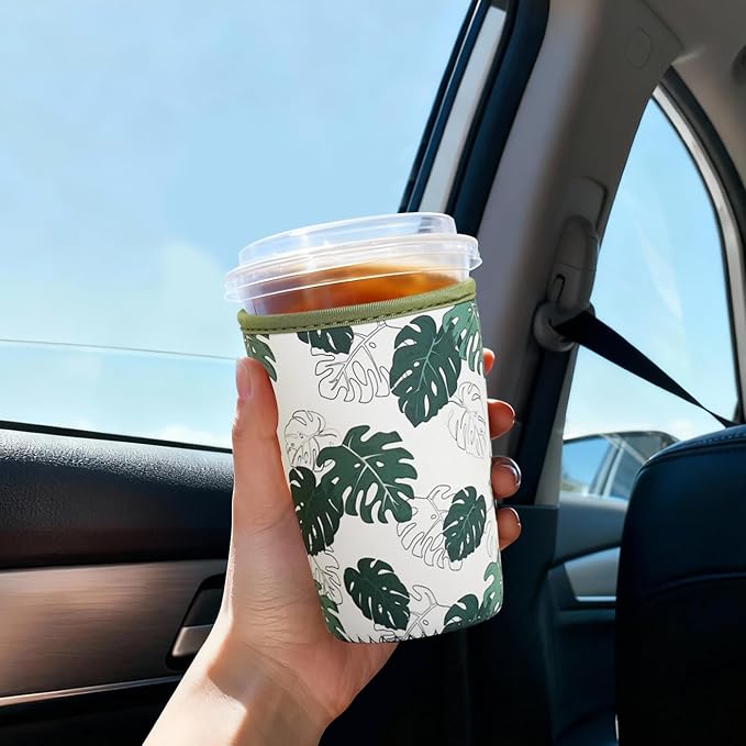 Reusable Insulated Sleeve for Iced Coffee Cup, Beverage Holder for Iced Coffee - Image 3