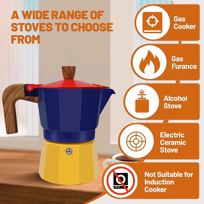 9 Cup Aluminum Espresso Stovetop Moka Pot Express Coffee Maker Percolator - Image 4