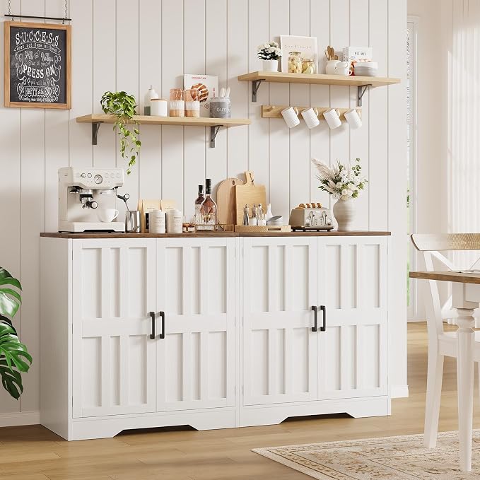 Sideboard Buffet Cabinet, Modern Farmhouse Kitchen Storage Cabinet, Living Room - Image 9