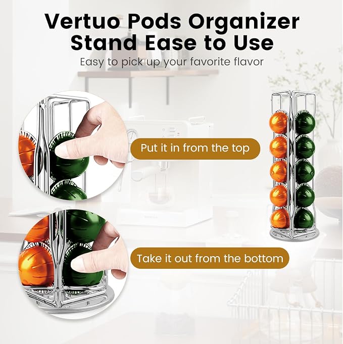Coffee Pod Stand Holder for Nespresso Vertuoline 20 Pods, Coffee Bar Vertuo Pod - Image 4