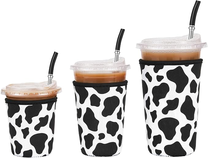3 Pack Iced Coffee Sleeve Reusable by Cavllson