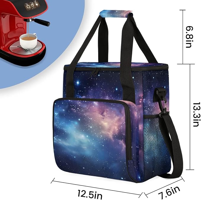 Galaxy Coffee Maker Carring Bag, Large Insulated Storage Organizer Case Tote - Image 2