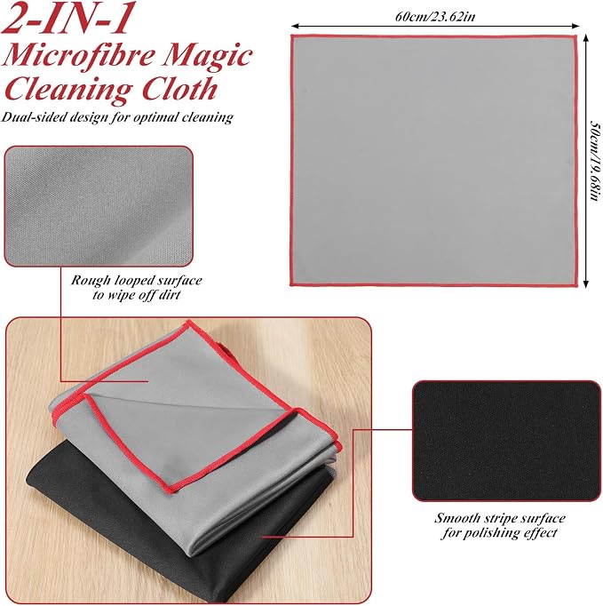 6 Pcs Wine Glass Polishing Cloths, 25 x 20 Inch Microfiber Glass Polishing - Image 2