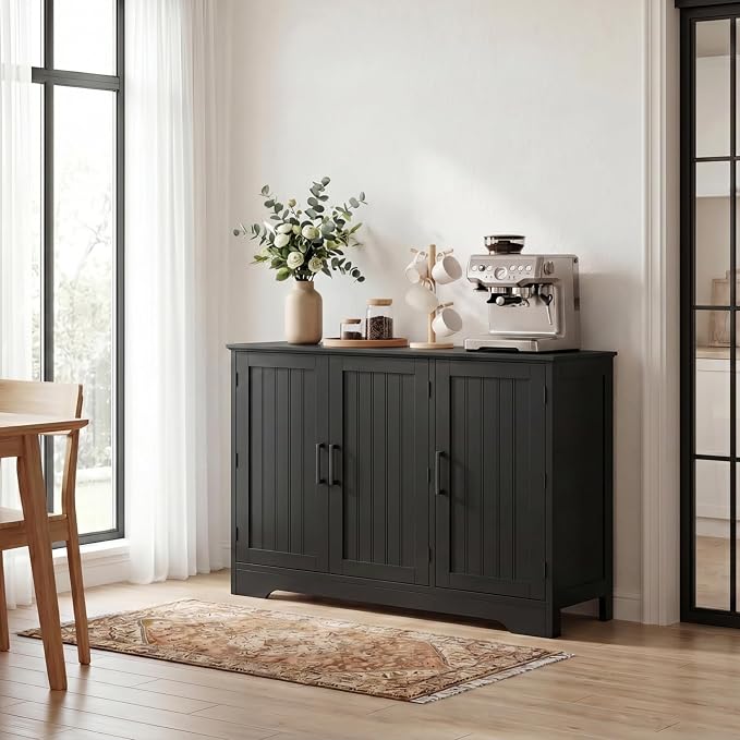 ChooChoo Modern Sideboard Buffet Cabinet, Coffee Bar Storage Cabinet - Image 7