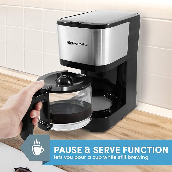 Elite Gourmet EHC9420 Automatic 5-Cup Brew & Drip Coffee Maker - Image 7