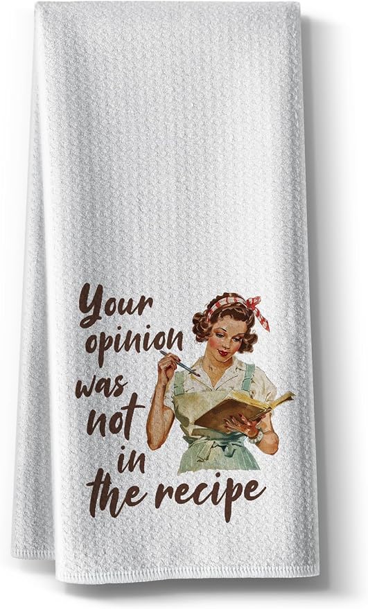 Funny Recipe Kitchen Towels-Microfiber Hilarious Absorbent Hand Towel Dish Rags by Hcaredee