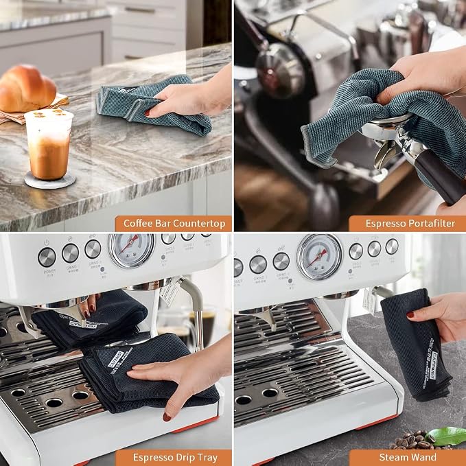 CAFEMASY Espresso Coffee Knock Box and Barista Cleaning Towel Set - Image 8
