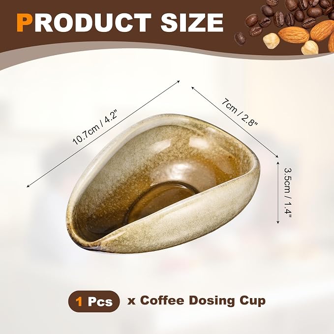 uxcell Coffee Dosing Cup, Ceramic Coffee Beans Dosing Cup Dose Measuring - Image 2
