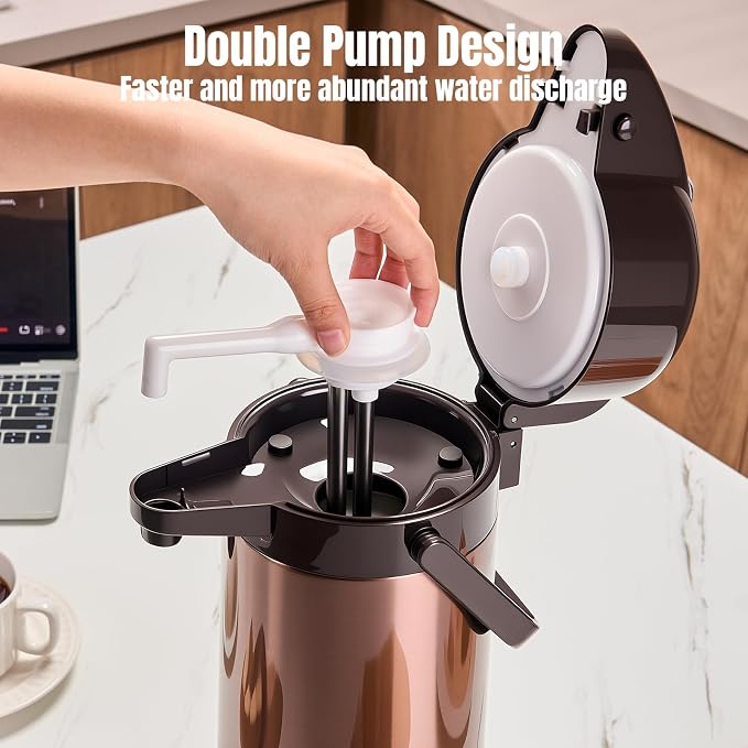 Upgraded Airpot Coffee Carafe - 84oz/2.5L Coffee Carafe - Image 4