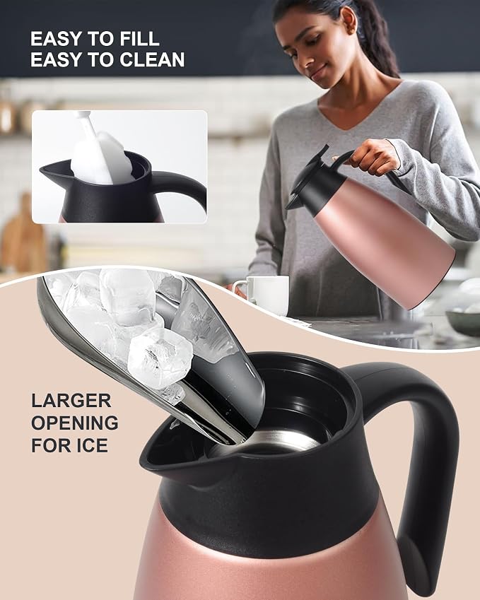 70 oz Thermal Coffee Carafe for keeping hot, Updated Carafe for hot liquid - Image 4