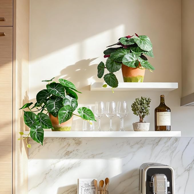 2Pack Fake Pothos Artificial Pothos Plants in Pot Realistic Small Plants - Image 5