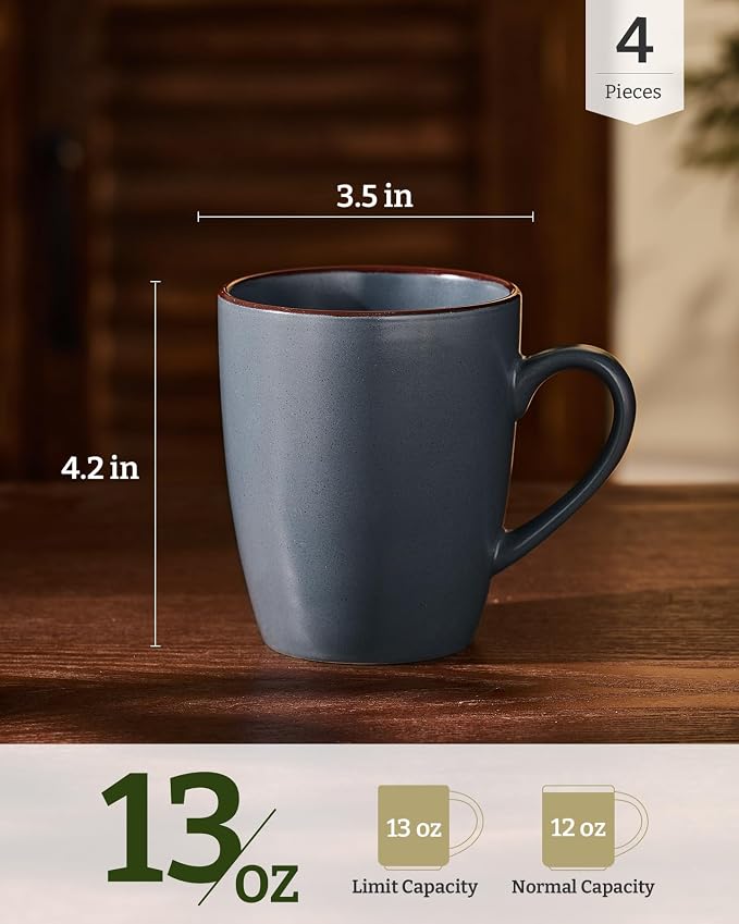 famiware Venus Coffee Mugs for 4, 13 oz Mug Set, Dringking Cup - Image 4