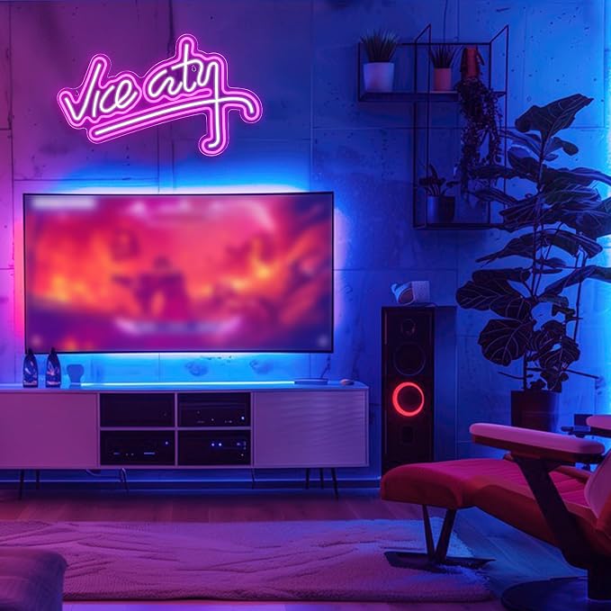 Vice City Neon Sign Pink Led Sign - Image 4