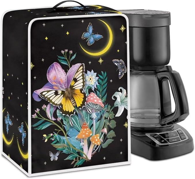 Butterfly Mushroom Coffee Maker Cover Dust Protection Coffee Machine Appliances by Unknown