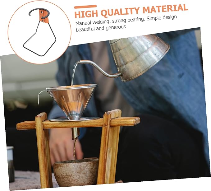 1pc Hand Coffee Filter Holder Metal Dripper Rack Sturdy Iron Base Coffee - Image 3
