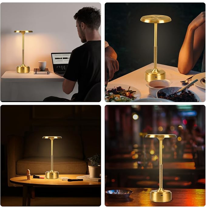 HAPYGI 5200mAh Rechargeable Cordless LED Table Lamps Touch Sensor Light - Image 7