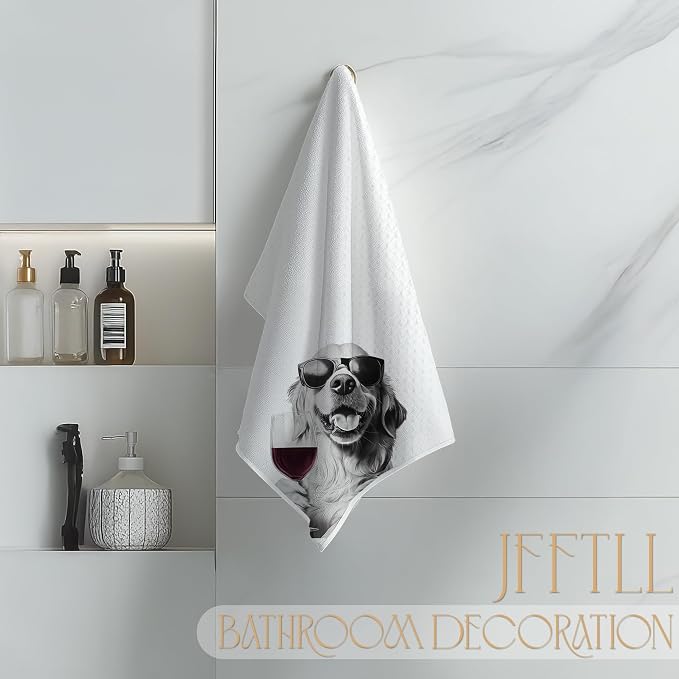 Golden Retriever Decor Kitchen Towels, Bar Towels - Image 4