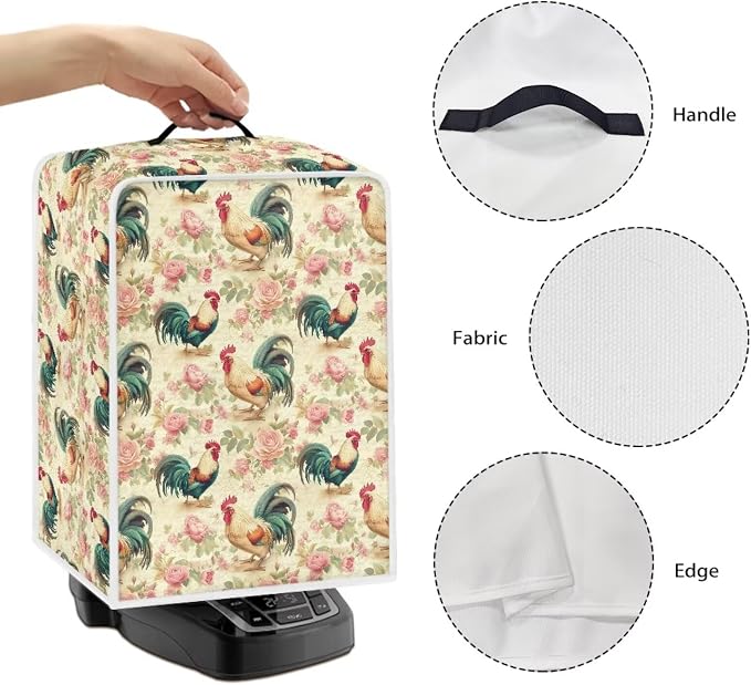 Rooster Rose Coffee Maker Covers Coffee Dust Cover - Image 5