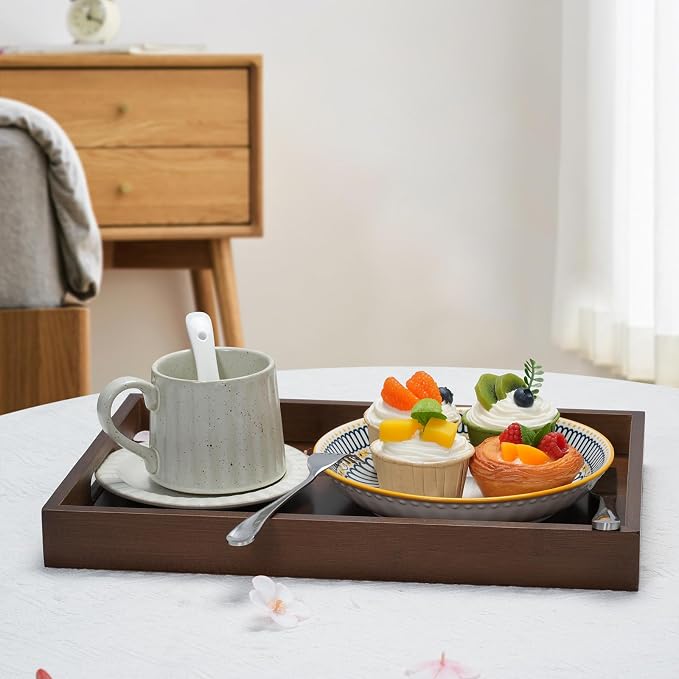 14.9''x10.2''x1.57'' Bamboo Wooden Tray - Image 6