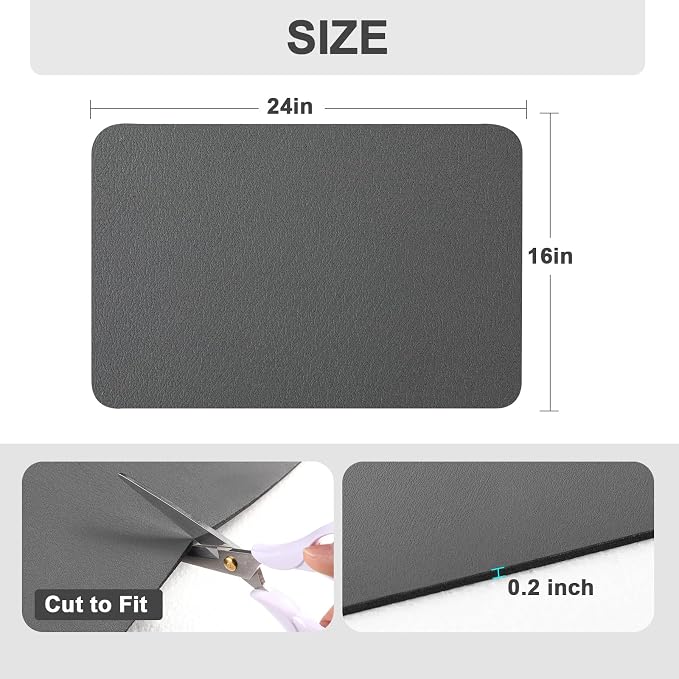 Ecotrim Absorbent Coffee Mat, Stain Hiding PU Leather Surface, Non-Slip Natural - Image 5