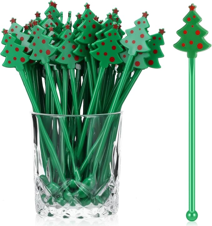 Chengu 100 Pcs Winter Drink Stirrers Xmas Stir Sticks Bulk Holiday Coffee by CHENGU