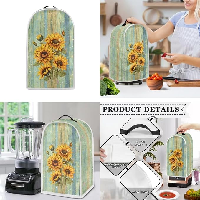 doginthehole Sunflower Small Appliance Covers Set 4 Slice Toaster + Blender - Image 3