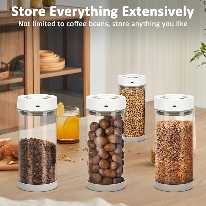 Automatic Vacuum Coffee Canister, 1.35L Airtight Coffee Canister - Image 9