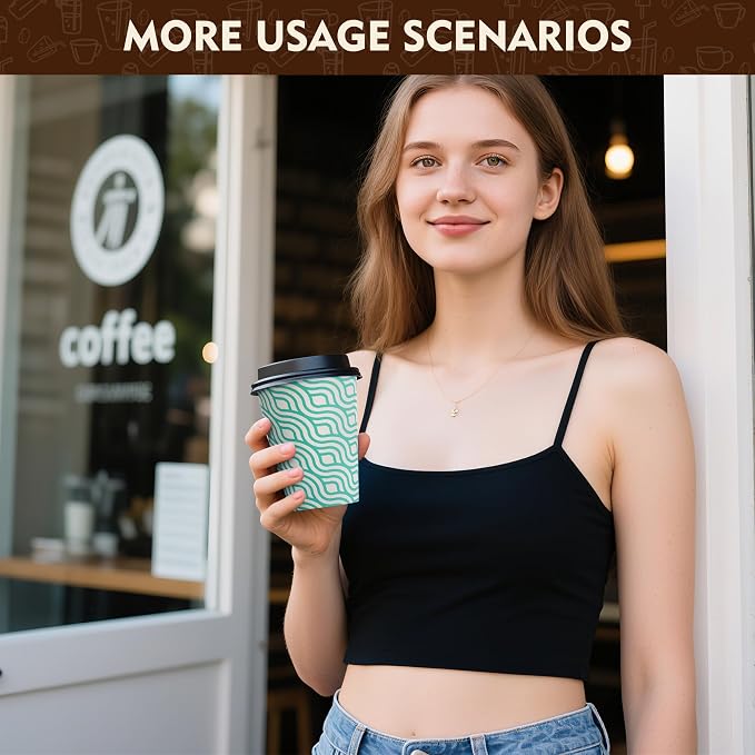 YEEHAW 16 oz Coffee Cups with Lids 100 Pack, To Go Cup with Lid - Image 7