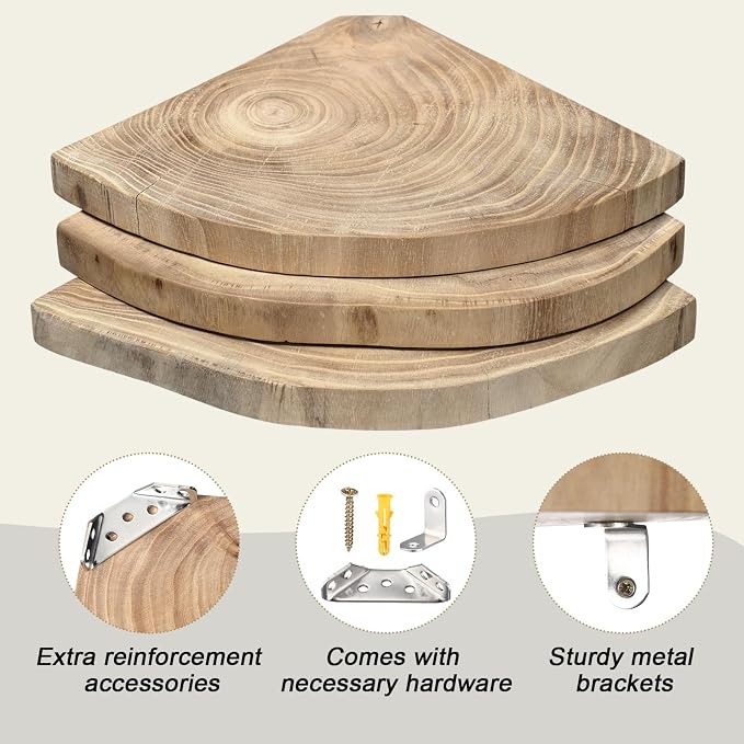 3 Pcs Small Corner Floating Shelves - Image 6