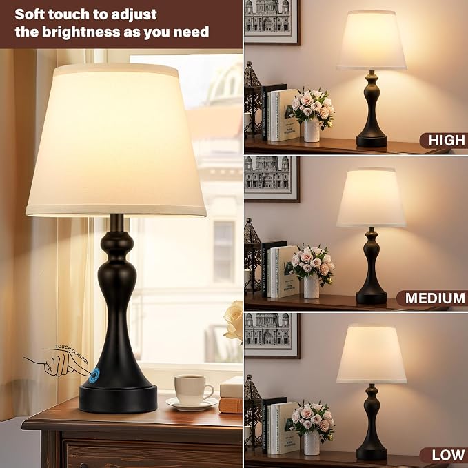 Seealle Touch Lamps for Nightstand - Image 2