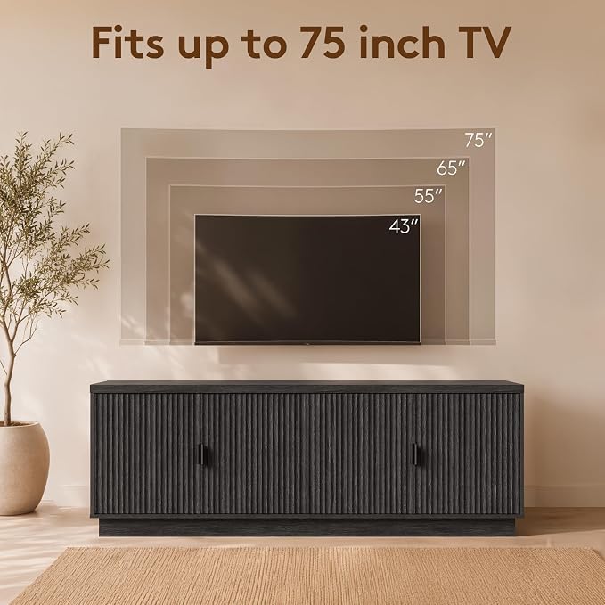 Fatmok 68" TV Stand for 75Inch TV, Entertainment Center - Image 4