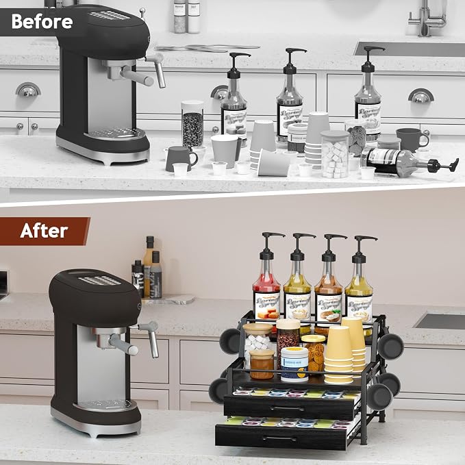 Homsorout Coffee Syrup Rack Organizer - Image 4