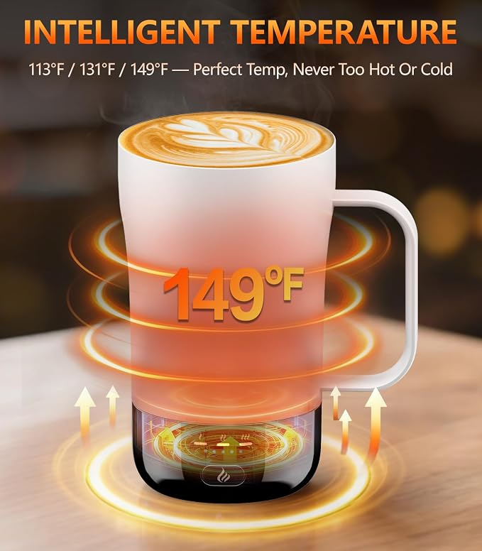 Self-Heating Coffee Mug, 14oz Heated Coffee Mug - Image 2