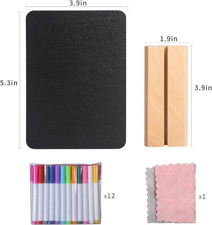 Chalkboard Signs, 6 Pack Mini Chalk Board Sign Board - Image 2