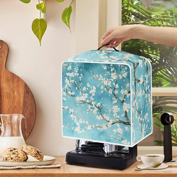 Cherry Blossom Coffee Maker Cover Dust Protection Coffee Machine Cover - Image 4