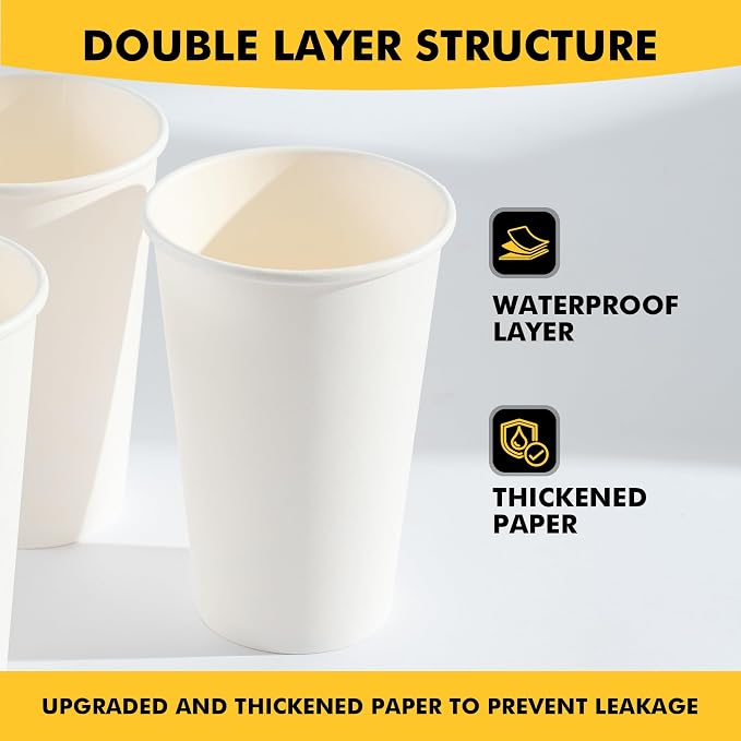 16 oz Coffee Cups, Disposable Paper Coffee Cups, Hot Coffee Cup, and Events - Image 5