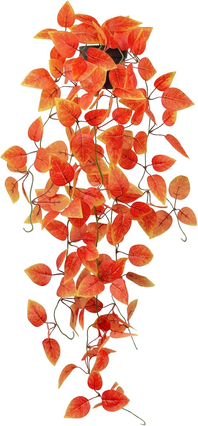 LOYWREE Small Artificial Plants Hanging Potted Fall Foliage by Unknown