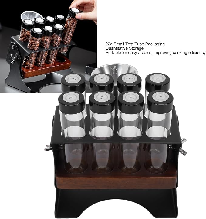 banapoy Single Dose Coffee Bean Storage Tubes and Stand, Adjustable Large - Image 4