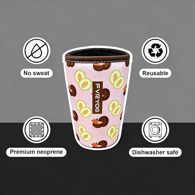 Reusable Insulated Neoprene Iced Coffee Sleeves - Image 3