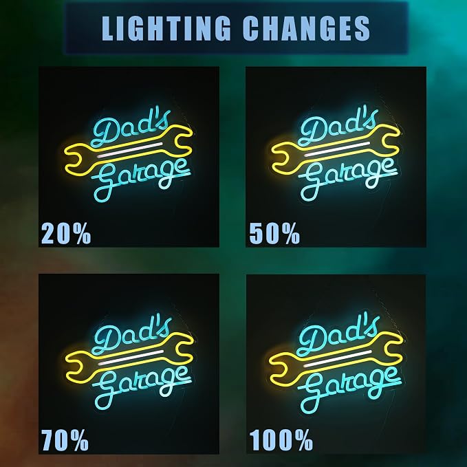 Dads Garage Neon Sign for Garage Decoration, Dad's gift Led Neon Light Up Sign - Image 6