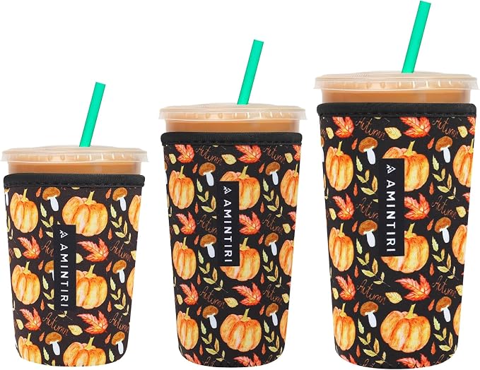 3 Pack Reusable Sleeve for Iced Coffee Cup, Coffee Neoprene Sleeve for Iced&Hot by Unknown