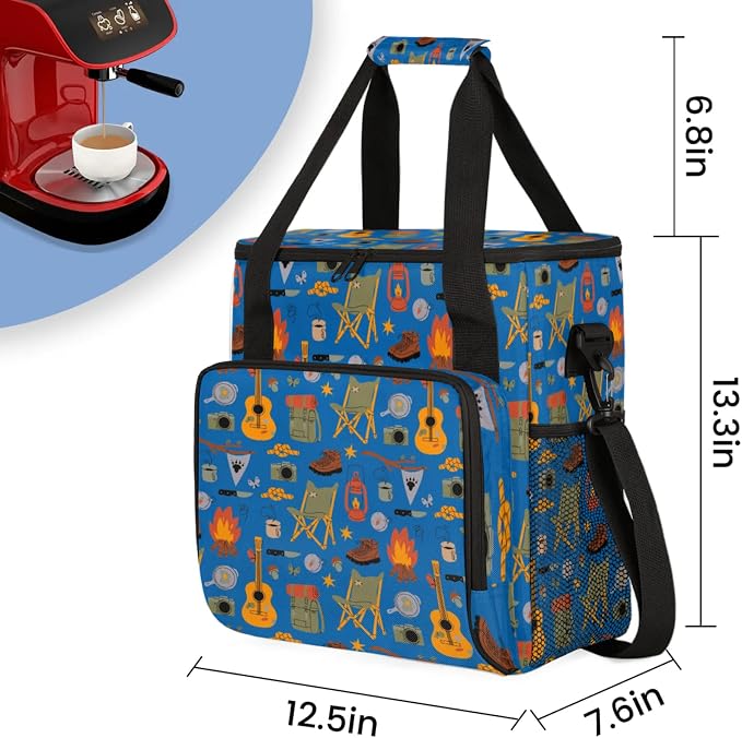 Camping Coffee Maker Travel Bag, Camping Large Carrying Storage Case Insulated - Image 2