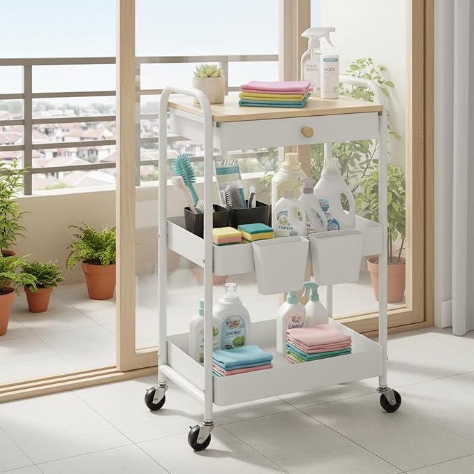 danpinera 3 Tier Rolling Cart - Image 7
