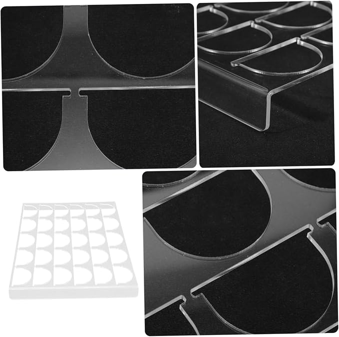 jojofuny 30grids Coffee Capsule Storage Rack Acrylic Organizer Stand - Image 4