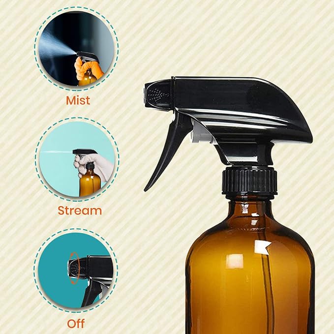 Homeries Amber Glass Spray Bottles - Image 4