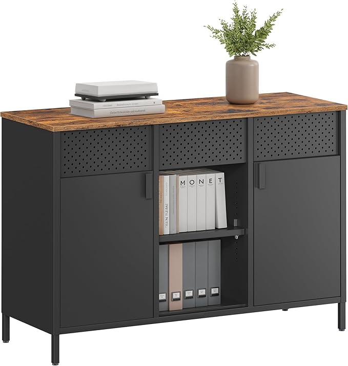 SONGMICS Storage Cabinet, Metal Cabinet, Sideboard by Unknown