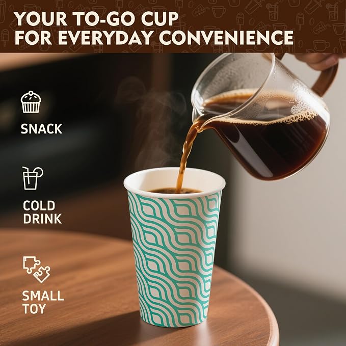 YEEHAW 16 oz Coffee Cups with Lids 100 Pack, To Go Cup with Lid - Image 4